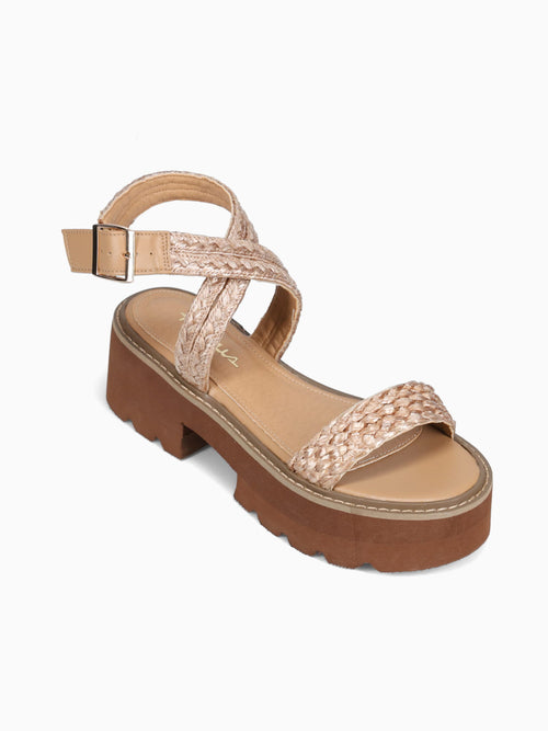 Shani Camel Raffia Tan / 5 / M