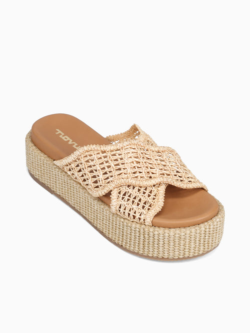 Aya Camel Raffia Tan / 5 / M