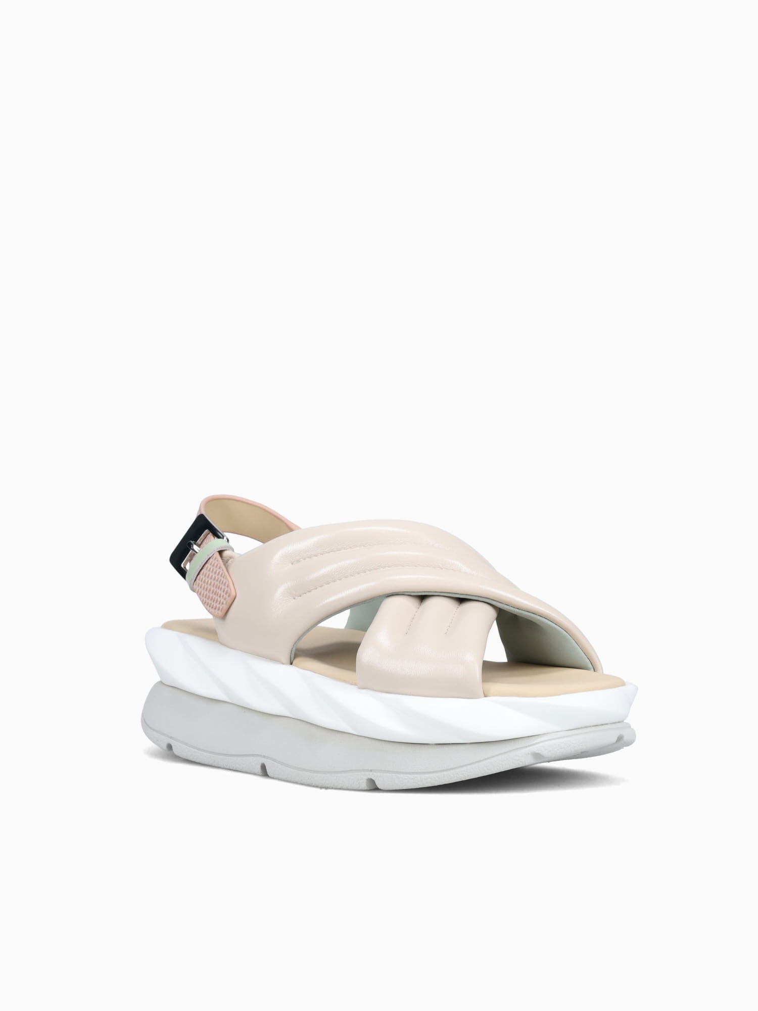 Mellow Mana Cream Metallic Leather Taupe / 36 / M
