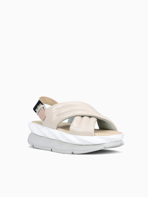 Mellow Mana Cream Metallic Leather Taupe / 36 / M