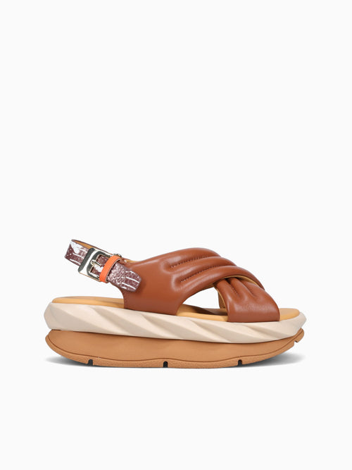 Mellow Mana Brown Metallic Leather Brown / 36 / M