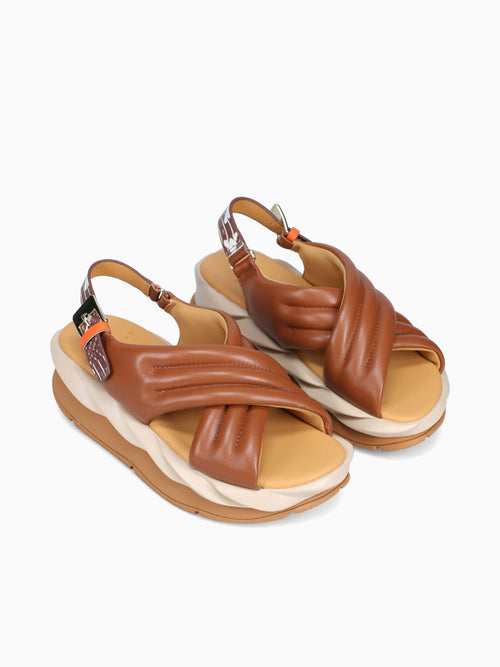 Mellow Mana Brown Metallic Leather Brown / 36 / M
