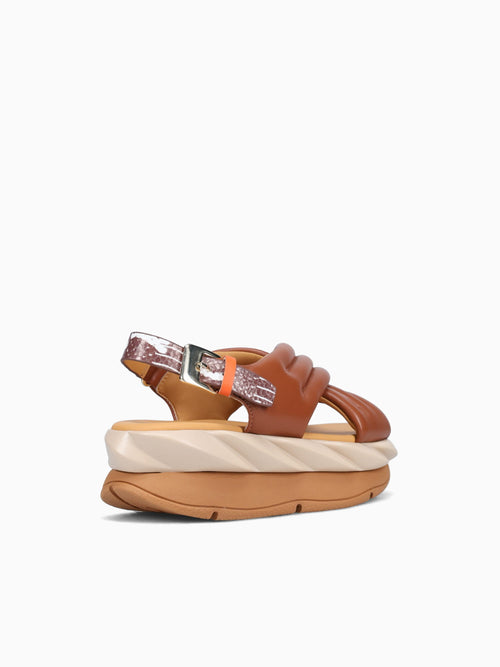 Mellow Mana Brown Metallic Leather Brown / 36 / M