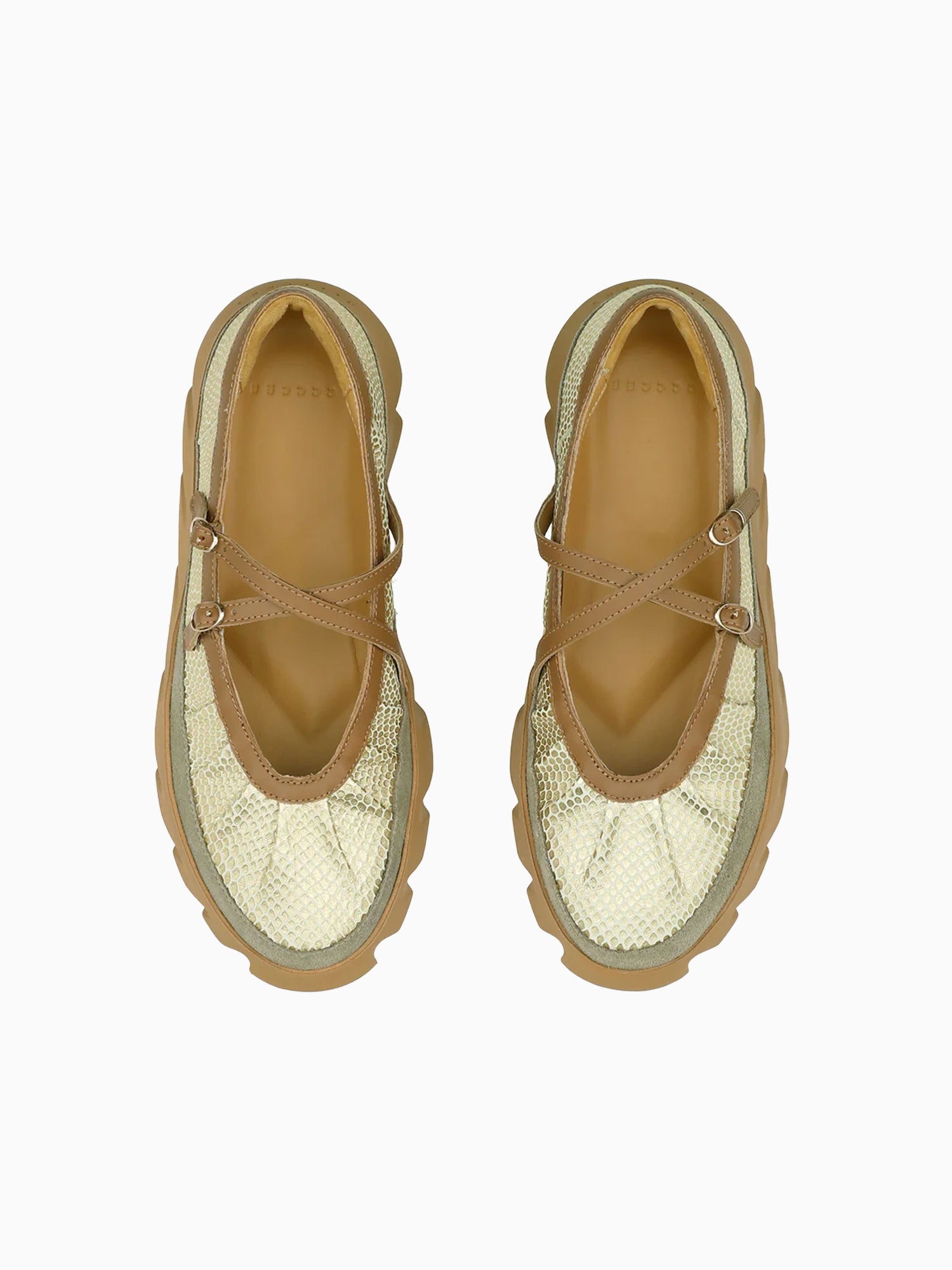 Tura Bom Gold Embossed Leather Gold / 36 / M