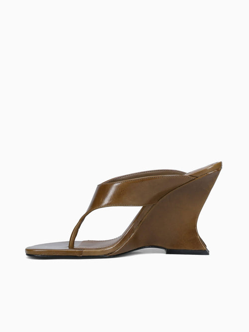 Mia Dried Olive Heritage Leather Tan / 5 / M