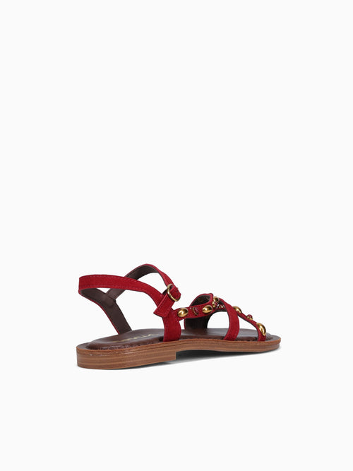 Charlotte Red Suede Leather Red / 5 / M