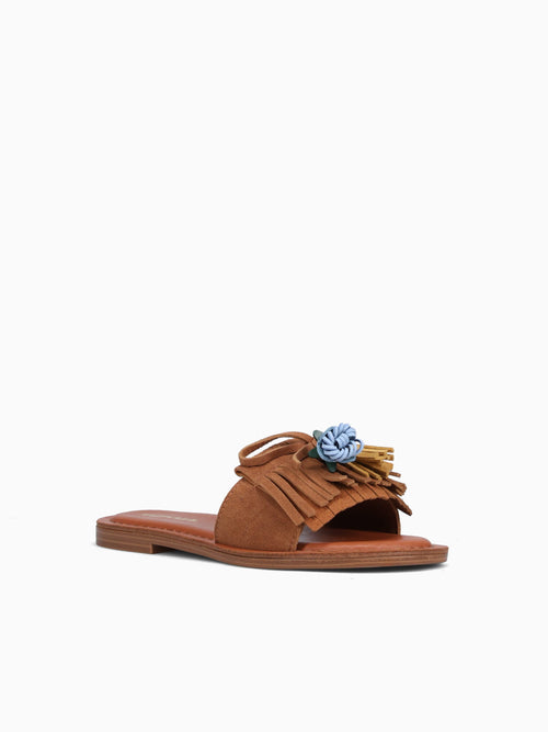 Frieda Camel Suede Leather Tan / 5 / M
