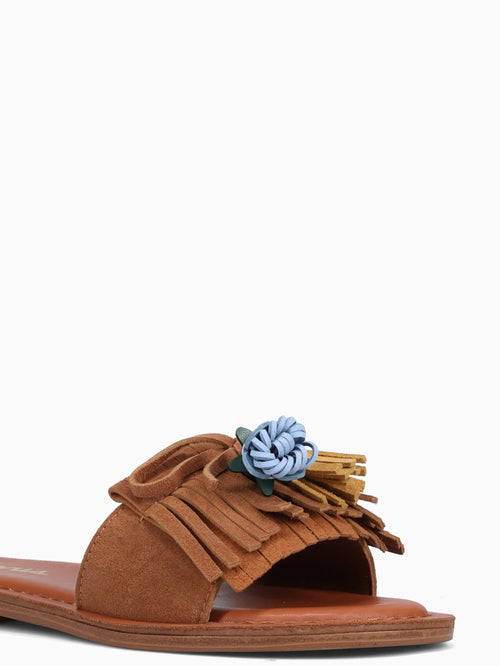 Frieda Camel Suede Leather Tan / 5 / M