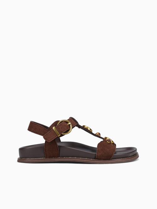 Klara Coffee Suede Leather Brown / 5 / M