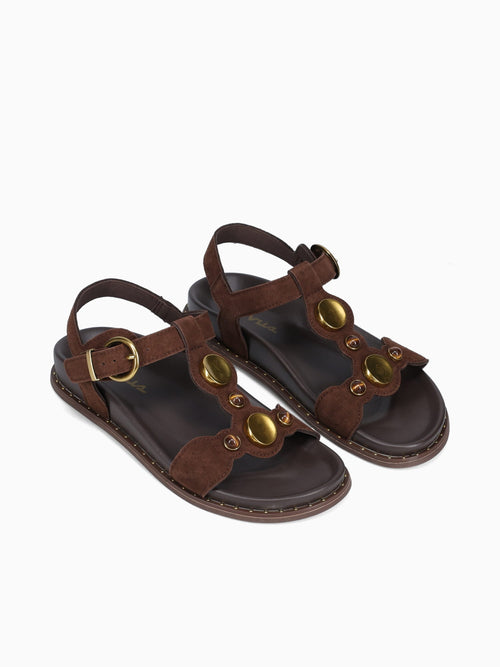 Klara Coffee Suede Leather Brown / 5 / M
