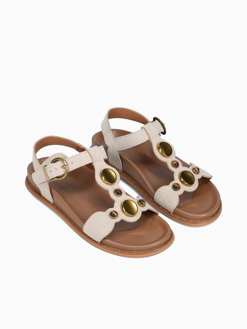 Klara Beige Beige Leather Beige / 5 / M