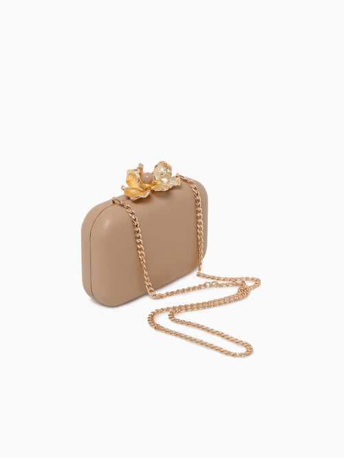 Flora Box Bag Beige Beige