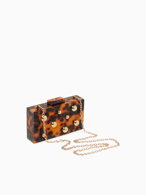 Solaris Box Bag Leopard Black Brown