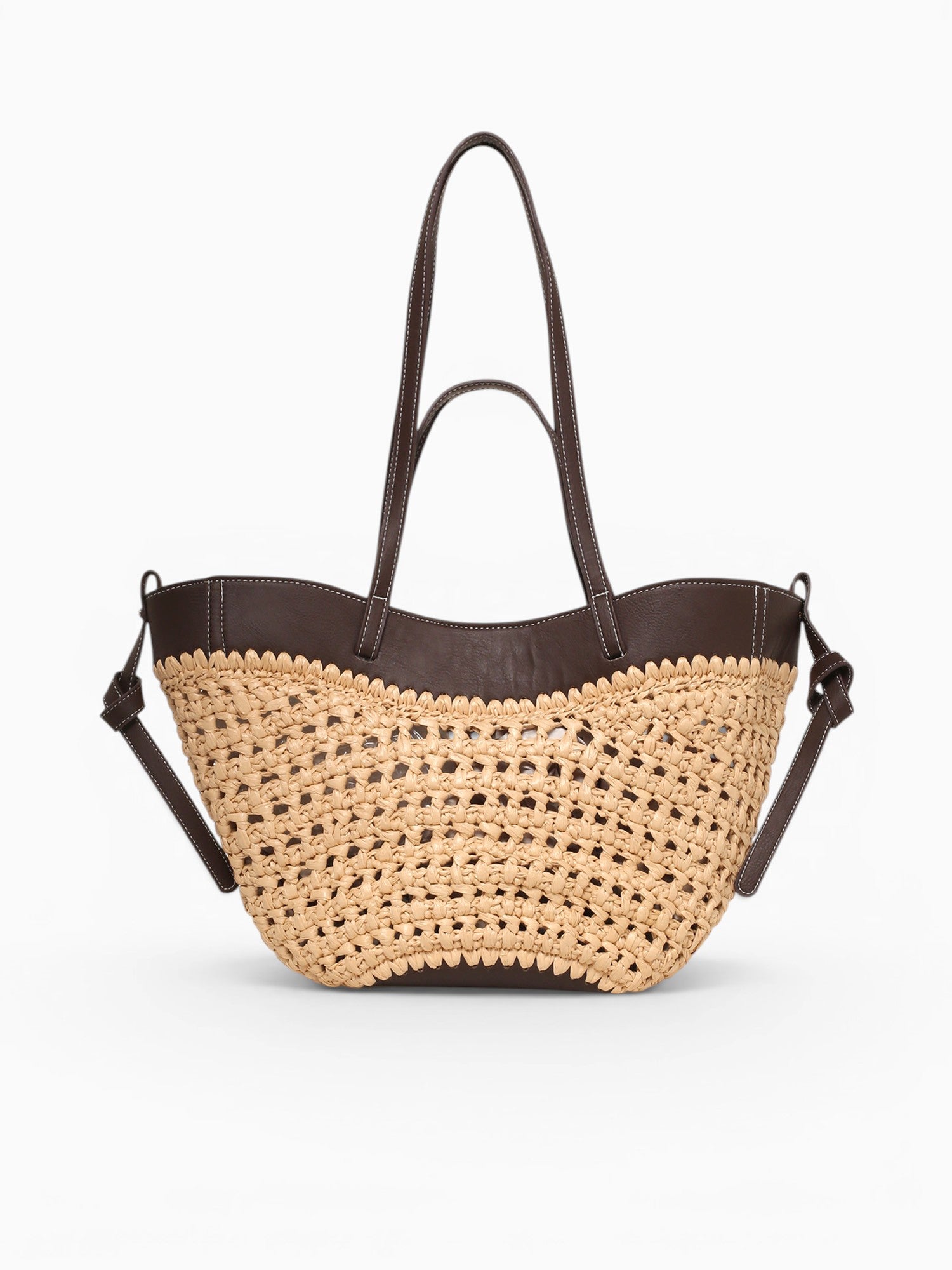 Florence Tote Bag Brown Beige Brown