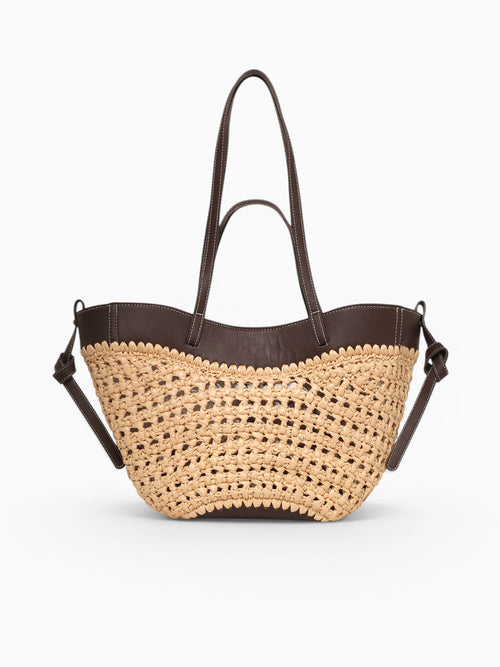 Florence Tote Bag Brown Beige Brown