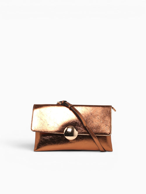 Delia Clutch Gold Crinkled