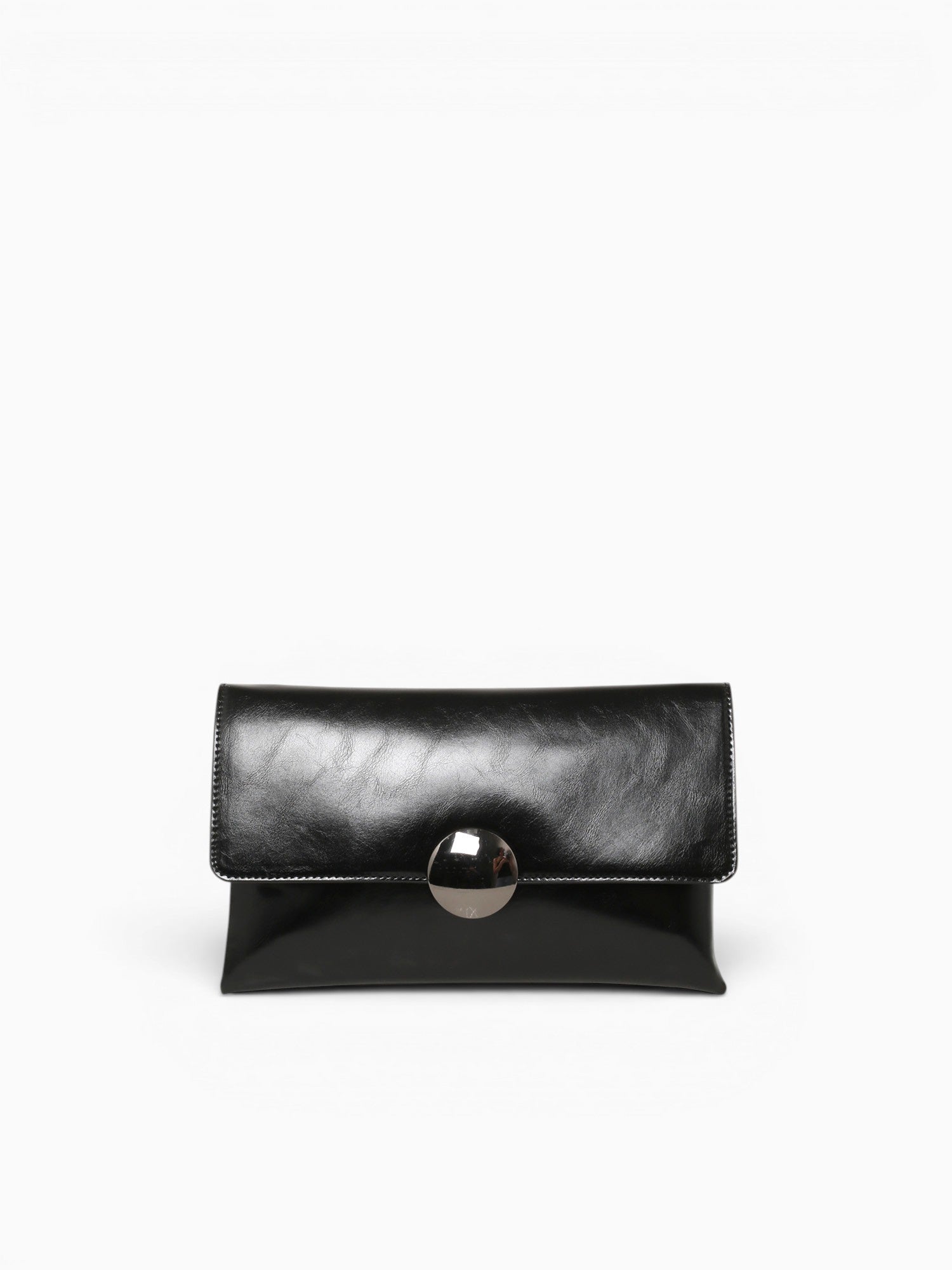 Delia Clutch Black Pat Black