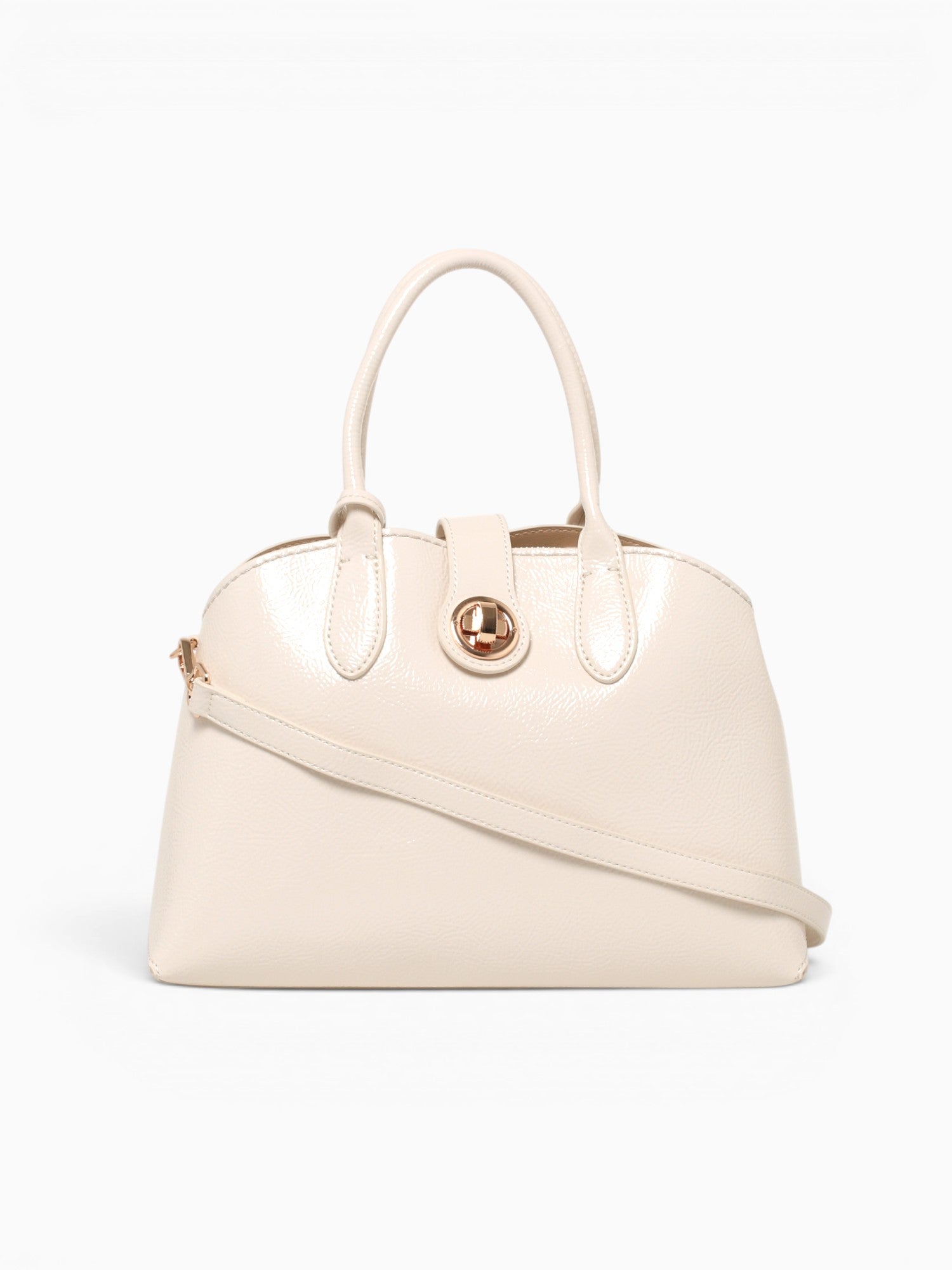 Grace Top Handle Off White Pat Off White