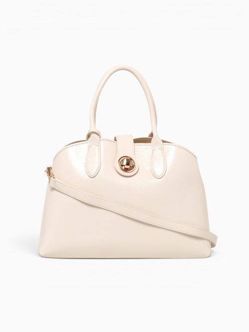 Grace Top Handle Off White Pat Off White