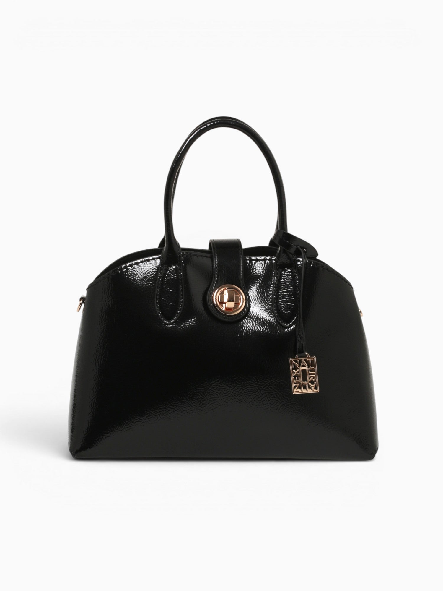 Grace Top Handle Black Pat Black