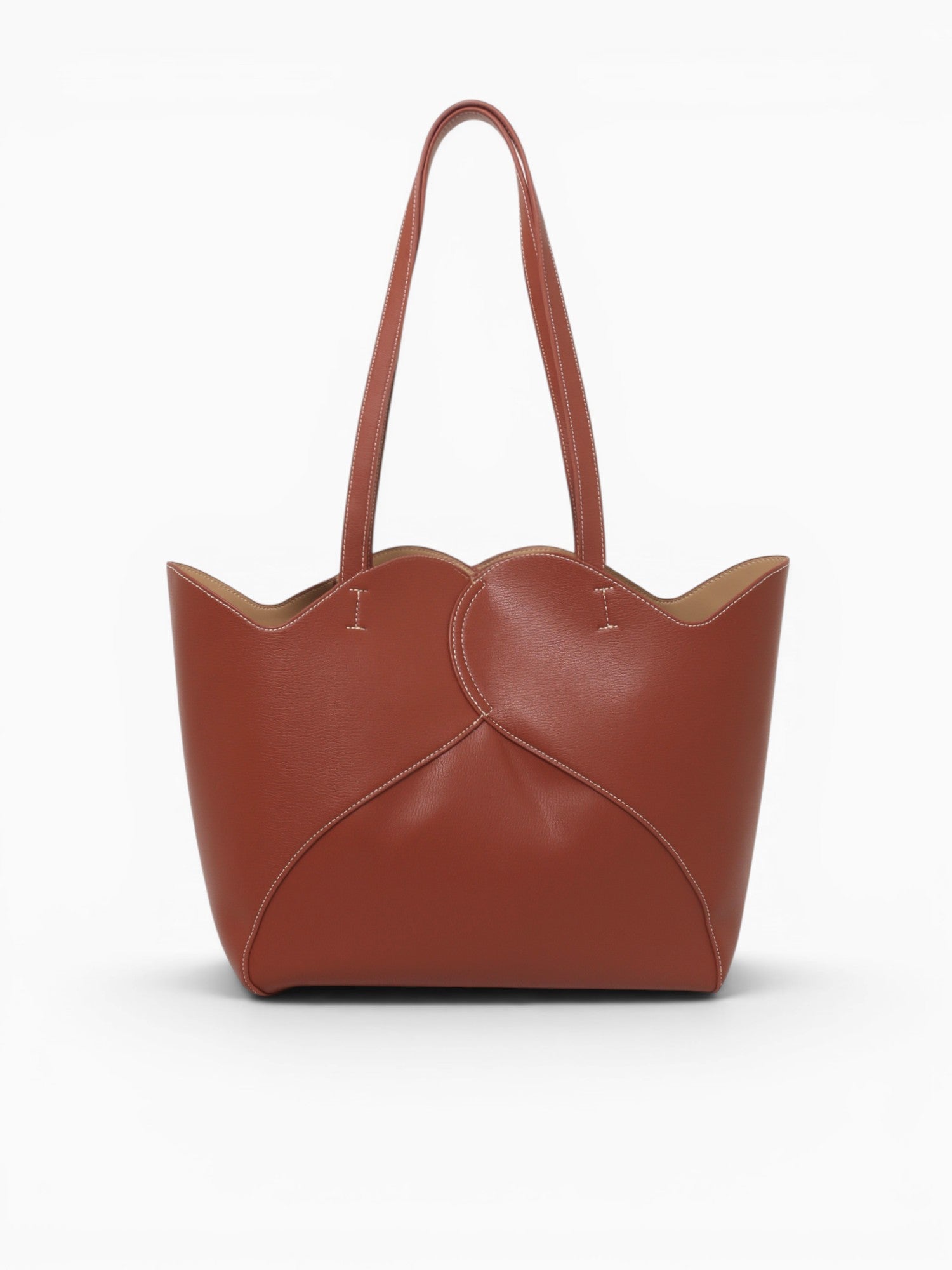 Curved Tote Tan Tan