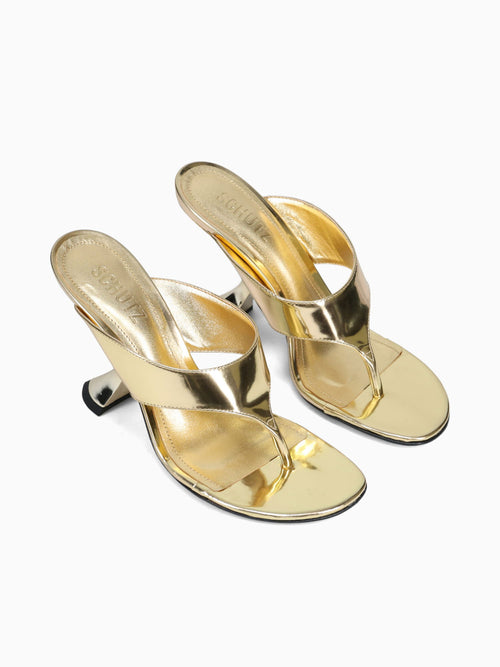 Sugey Gold Claro Spechio Leather Gold / 5 / M