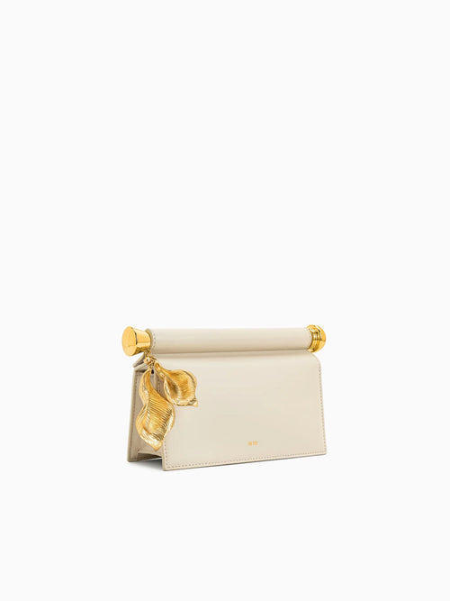 Holly Metal Clutch White White