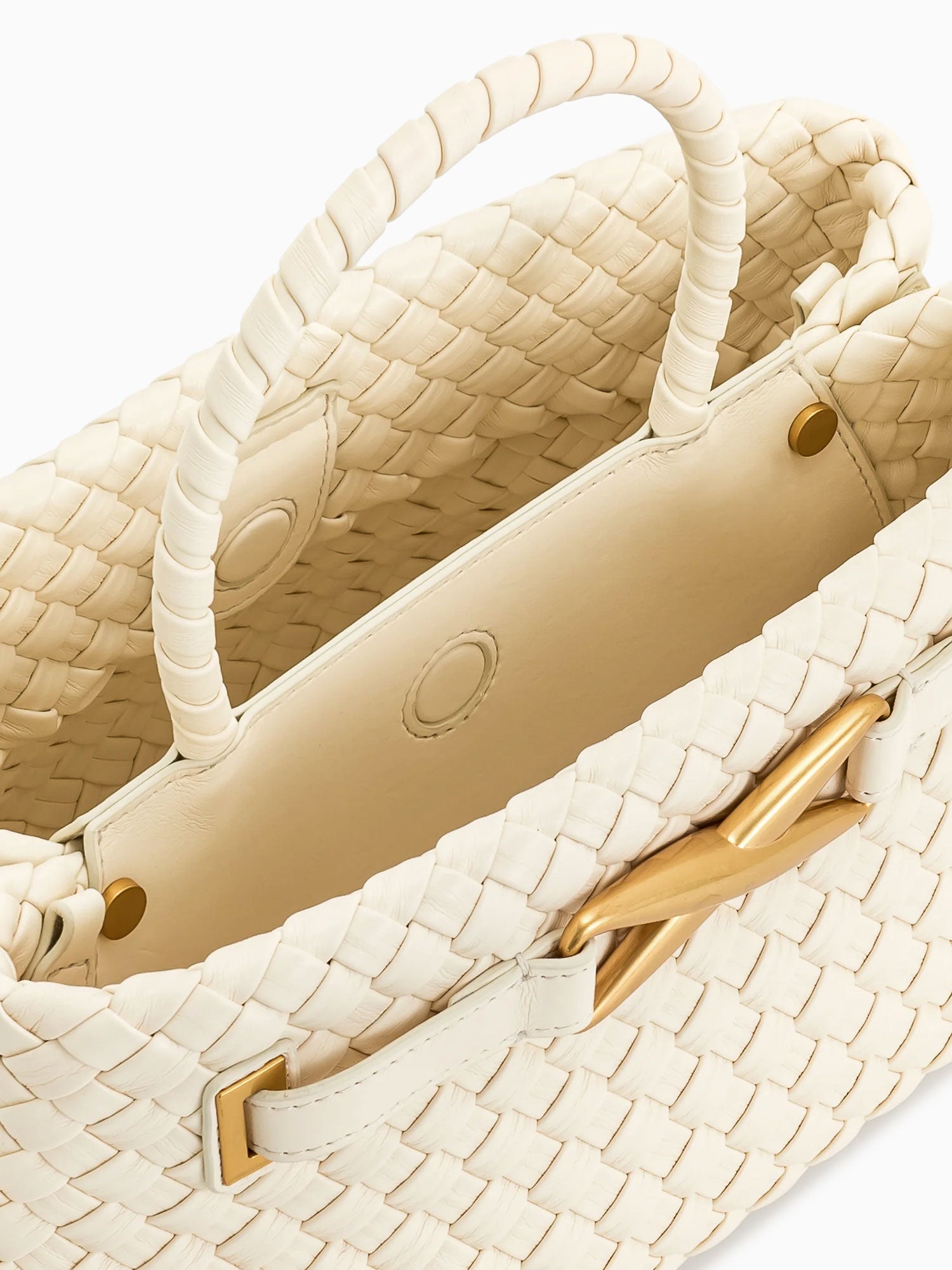 Elora Woven Tote White White