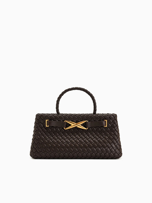 Elora Woven Tote Dark Brown Dark Brown
