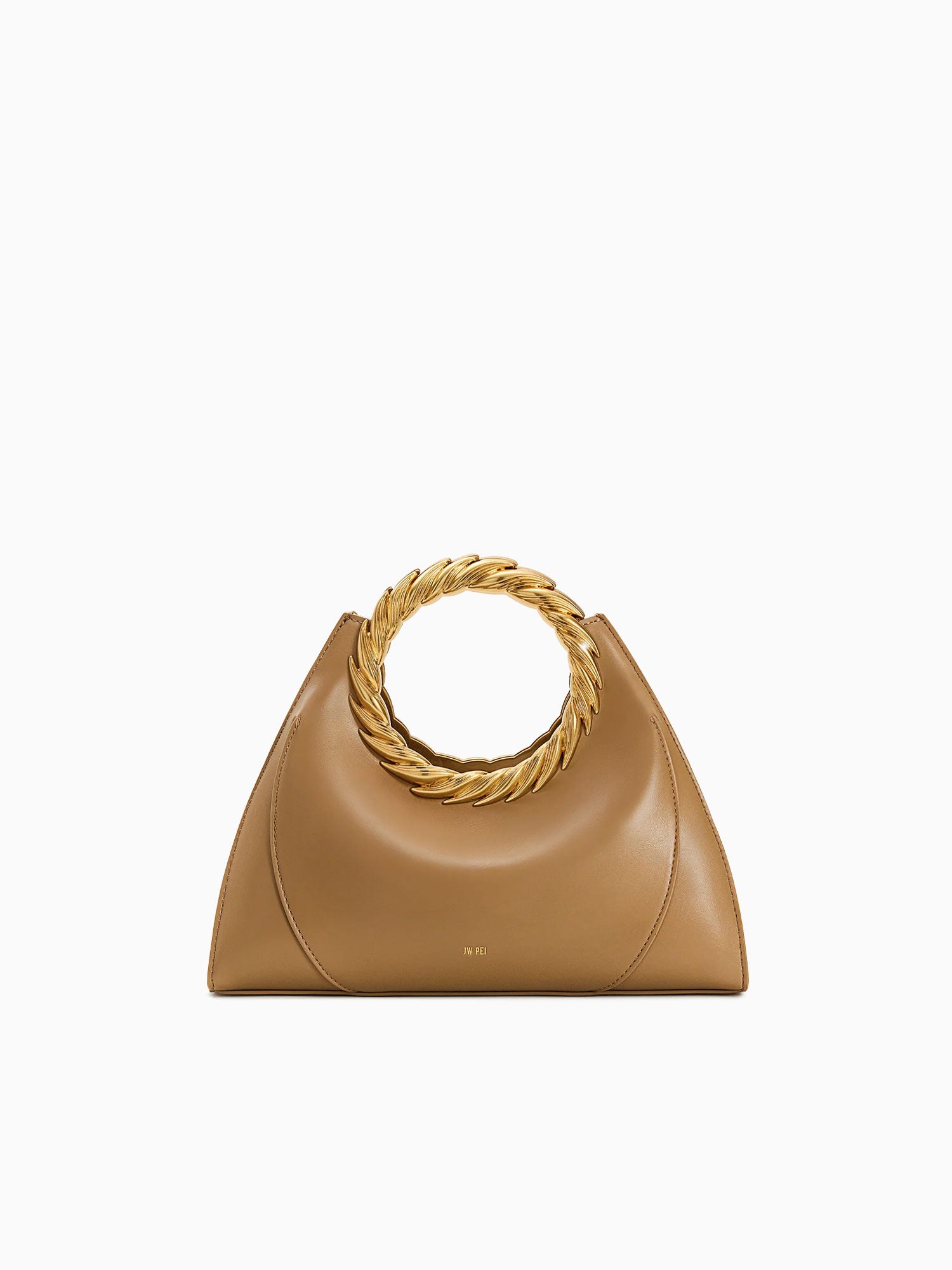 Amiya Leaf Top Handle Brown Brown