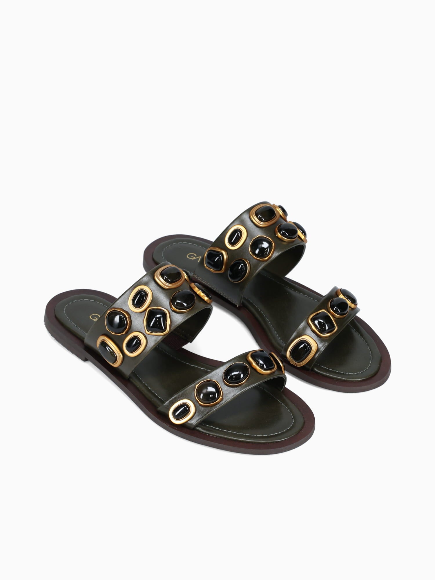 Nerea Oliva Leather Dark Green / 5 / M
