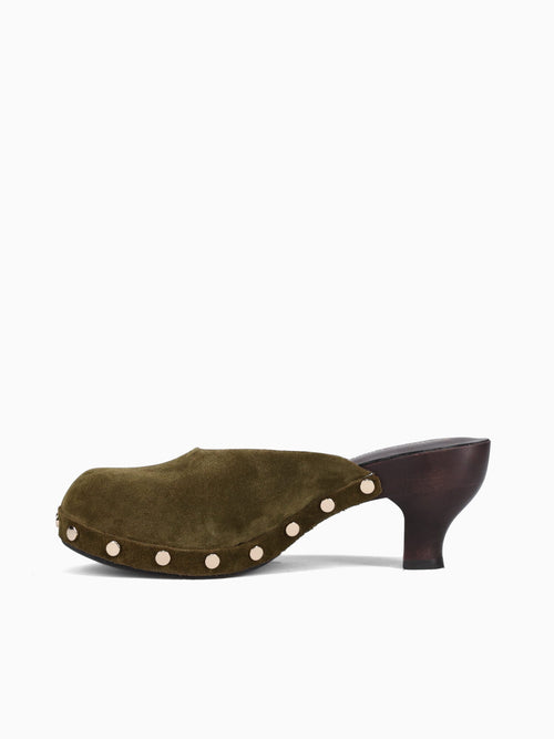 Cloquette2 Olive Cow Suede Dark Green / 5 / M