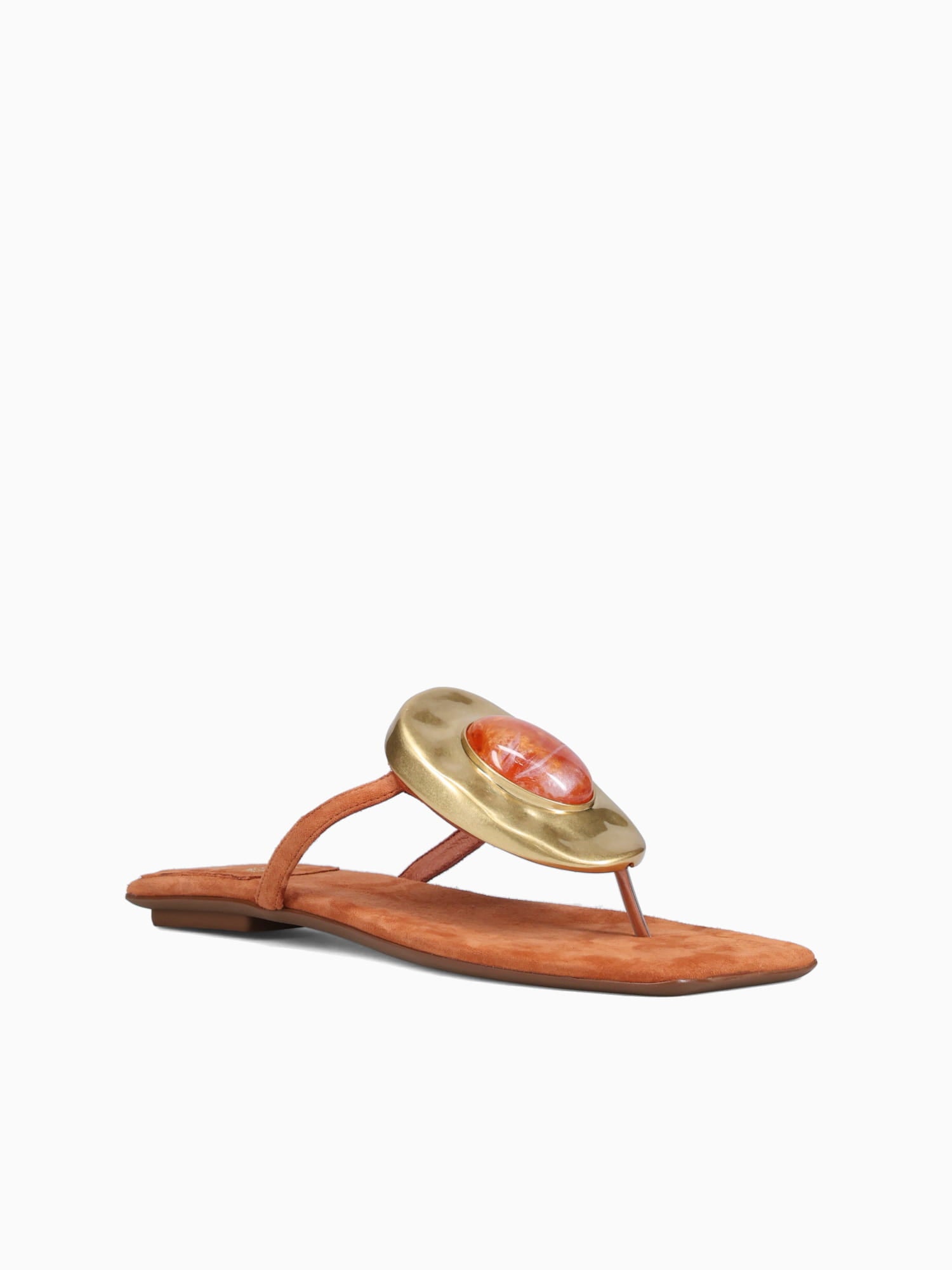 Bazaar Orange Suede Gold Kid Suede Orange / 5 / M