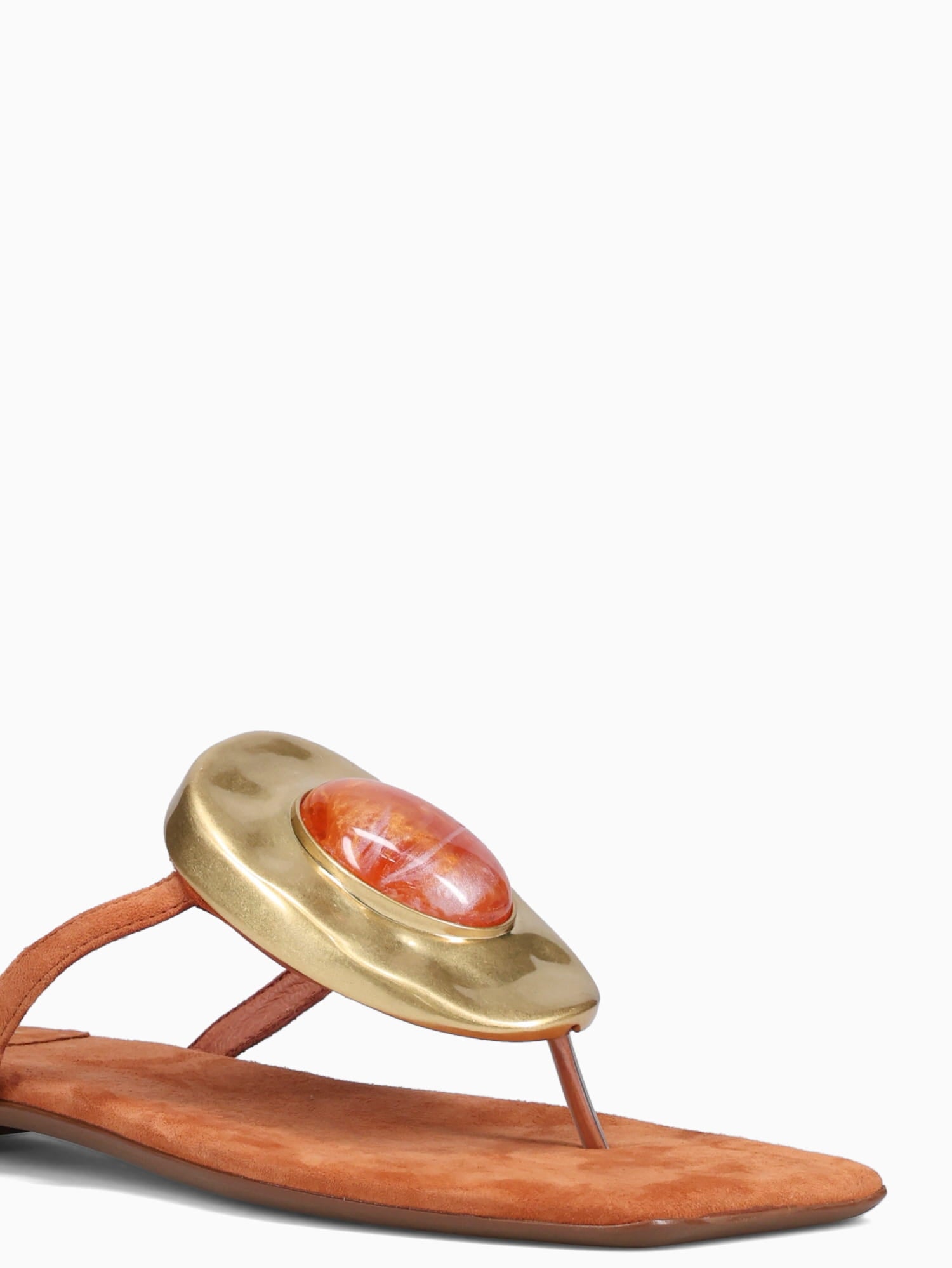 Bazaar Orange Suede Gold Kid Suede Orange / 5 / M