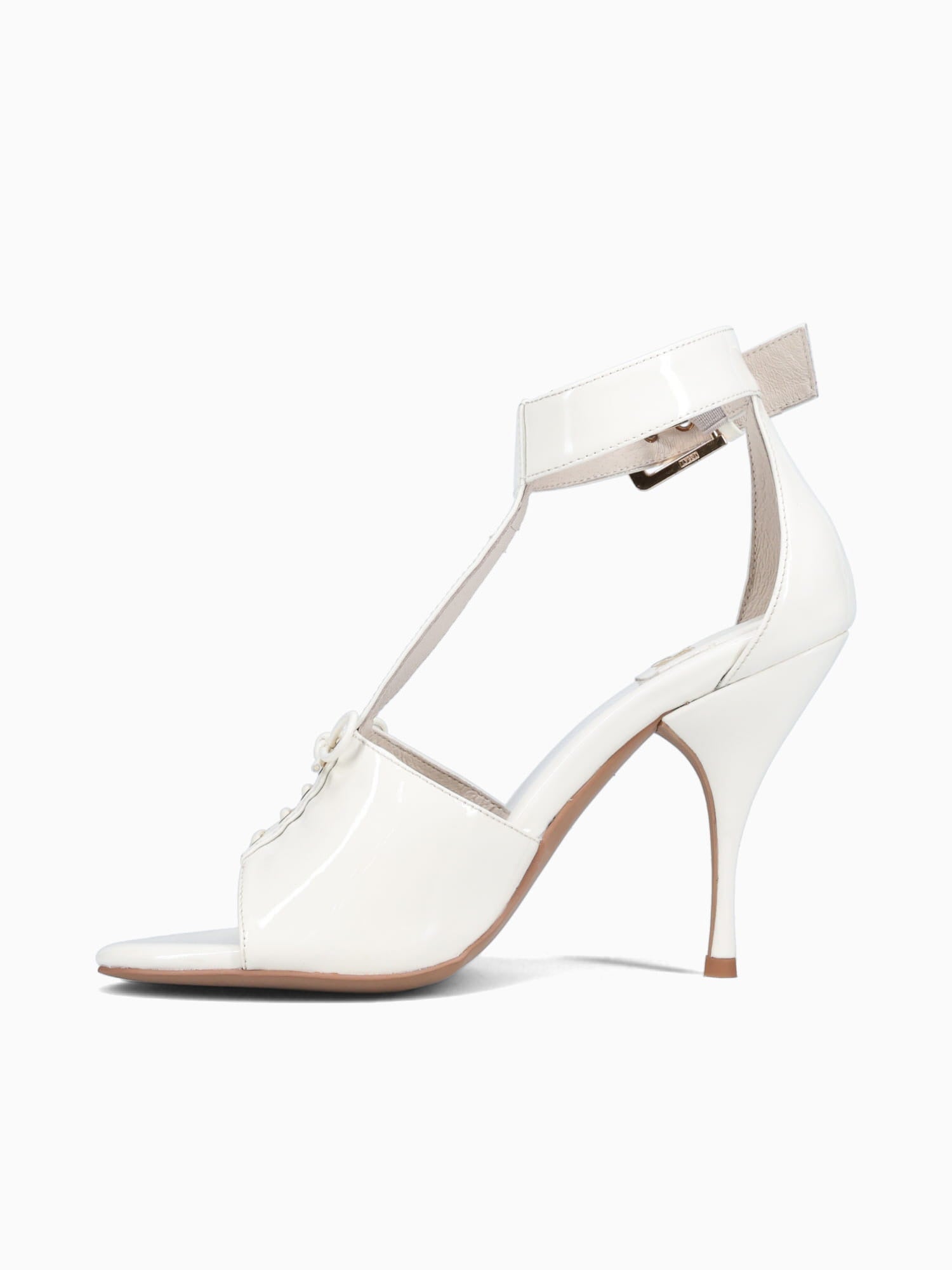 Outcast Ivory Patent Cow Leather Off White / 5 / M