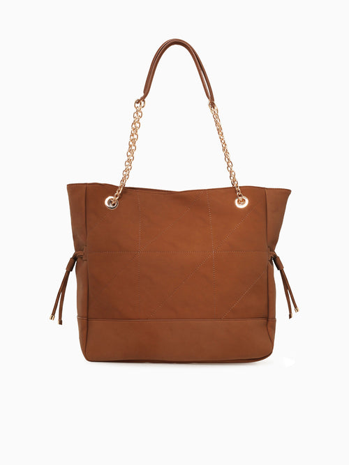 Kinsley Shoulder Bag Cognac Brown