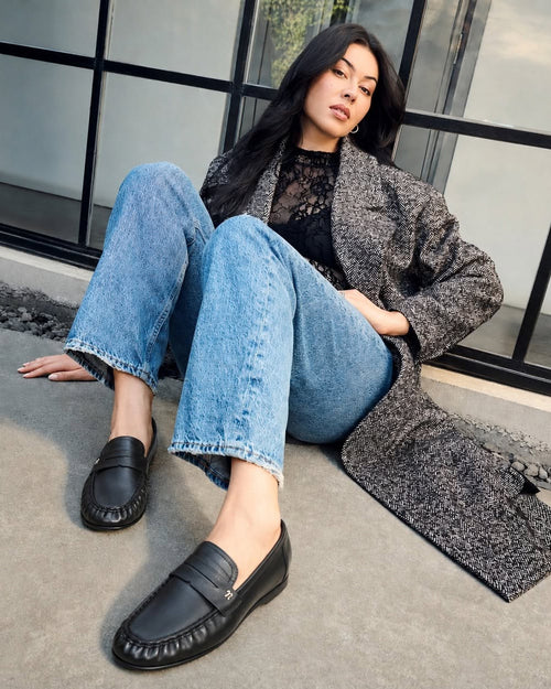 Bloom Black Leather