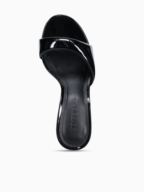 Puffy Black Patent Black / 5 / M