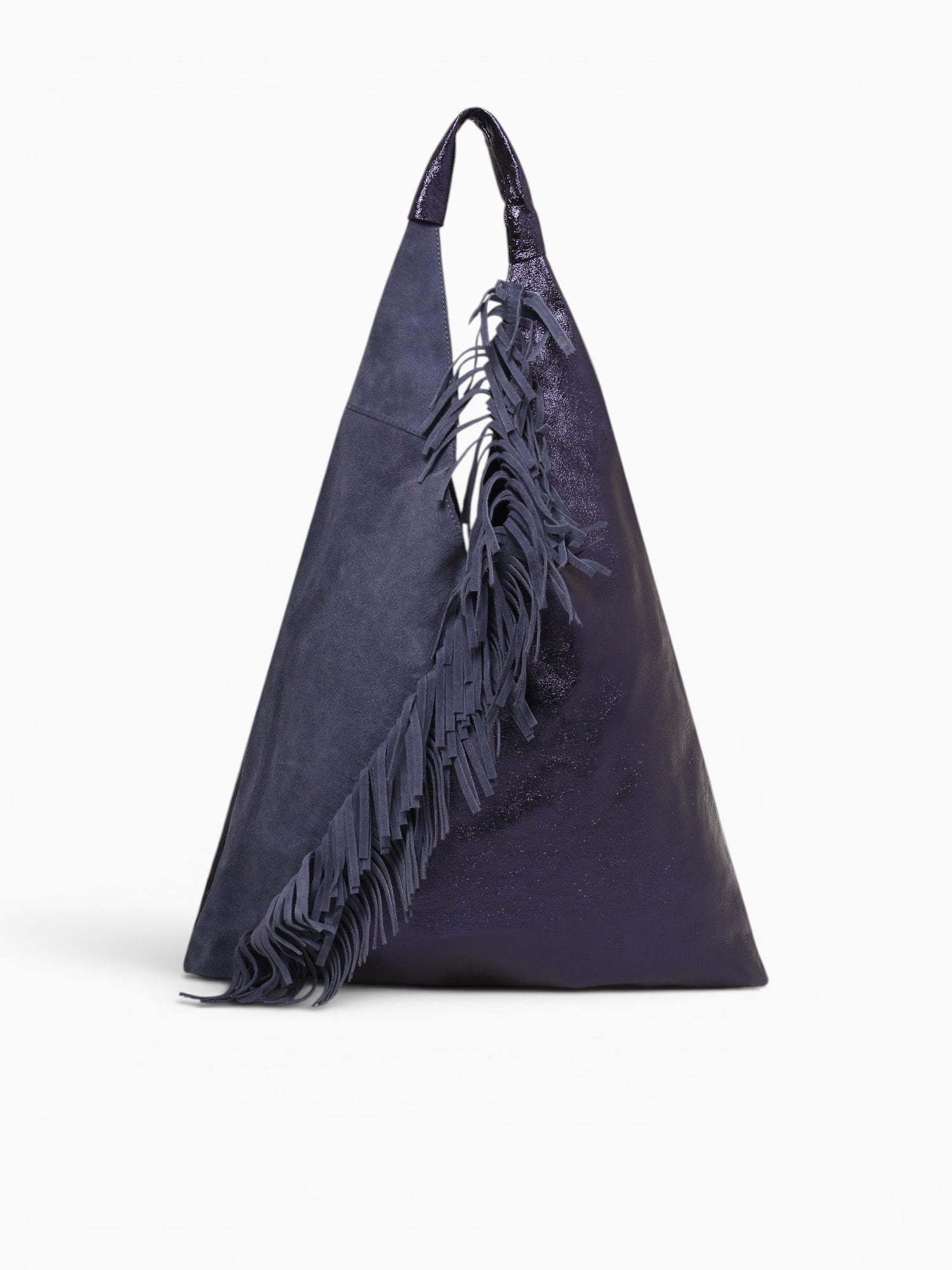 Giselle Suede Match Shoulder Bag Blue