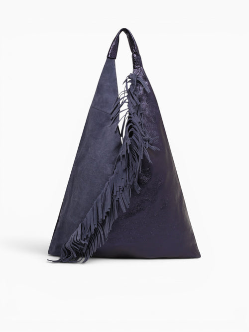 Giselle Suede Match Shoulder Bag Blue