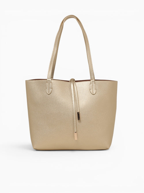 Carryon Tote Gold Tan Gold