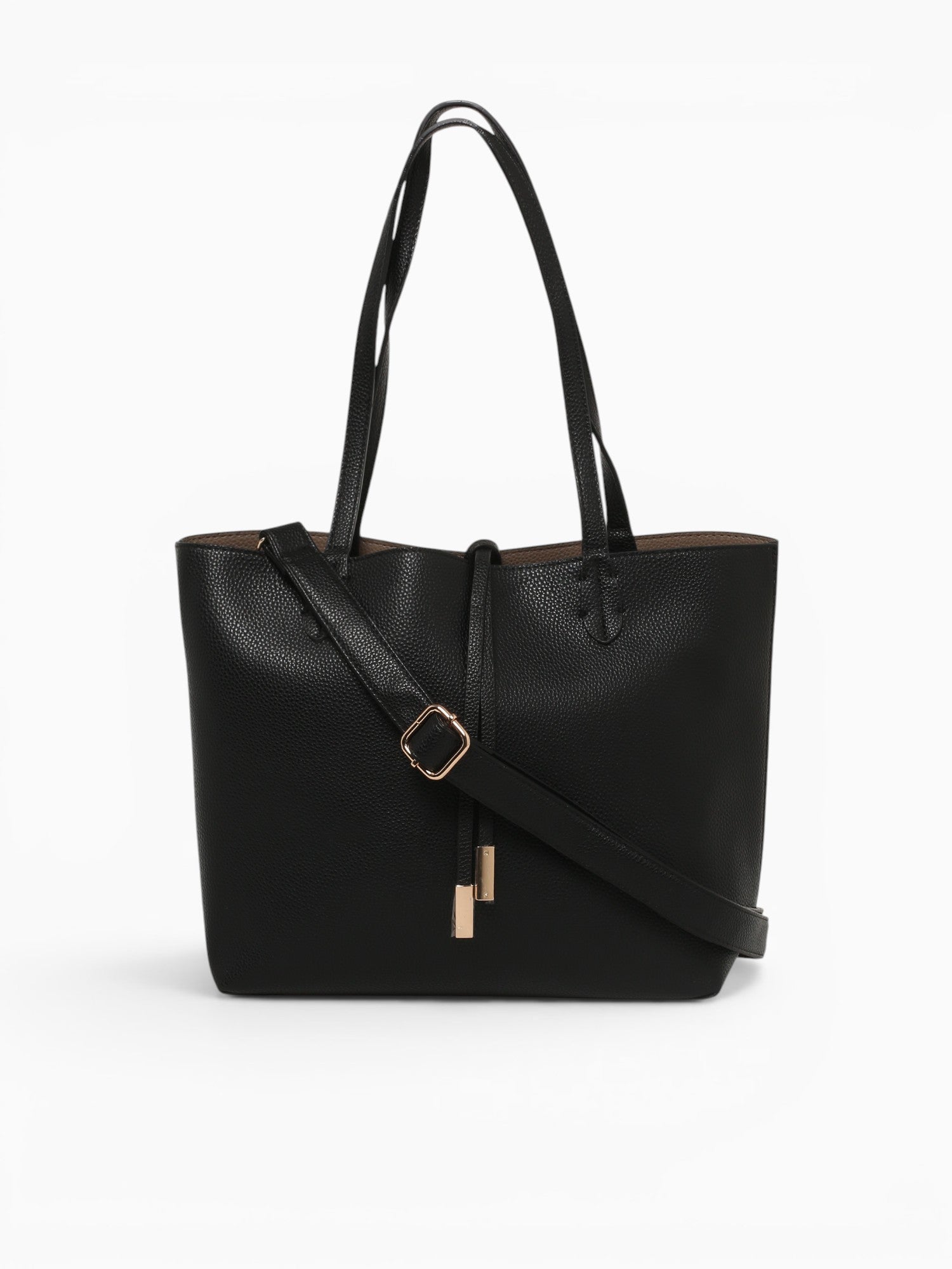 Carryon Tote Black Taupe Black