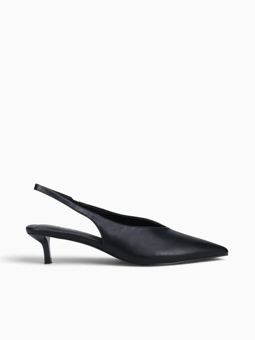 Aiken Black Smooth Leather Black / 5 / M