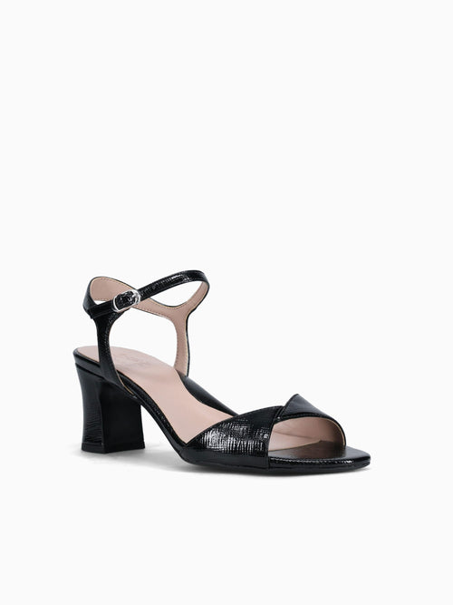 Nyla Black Textured Patent Black / 5 / M