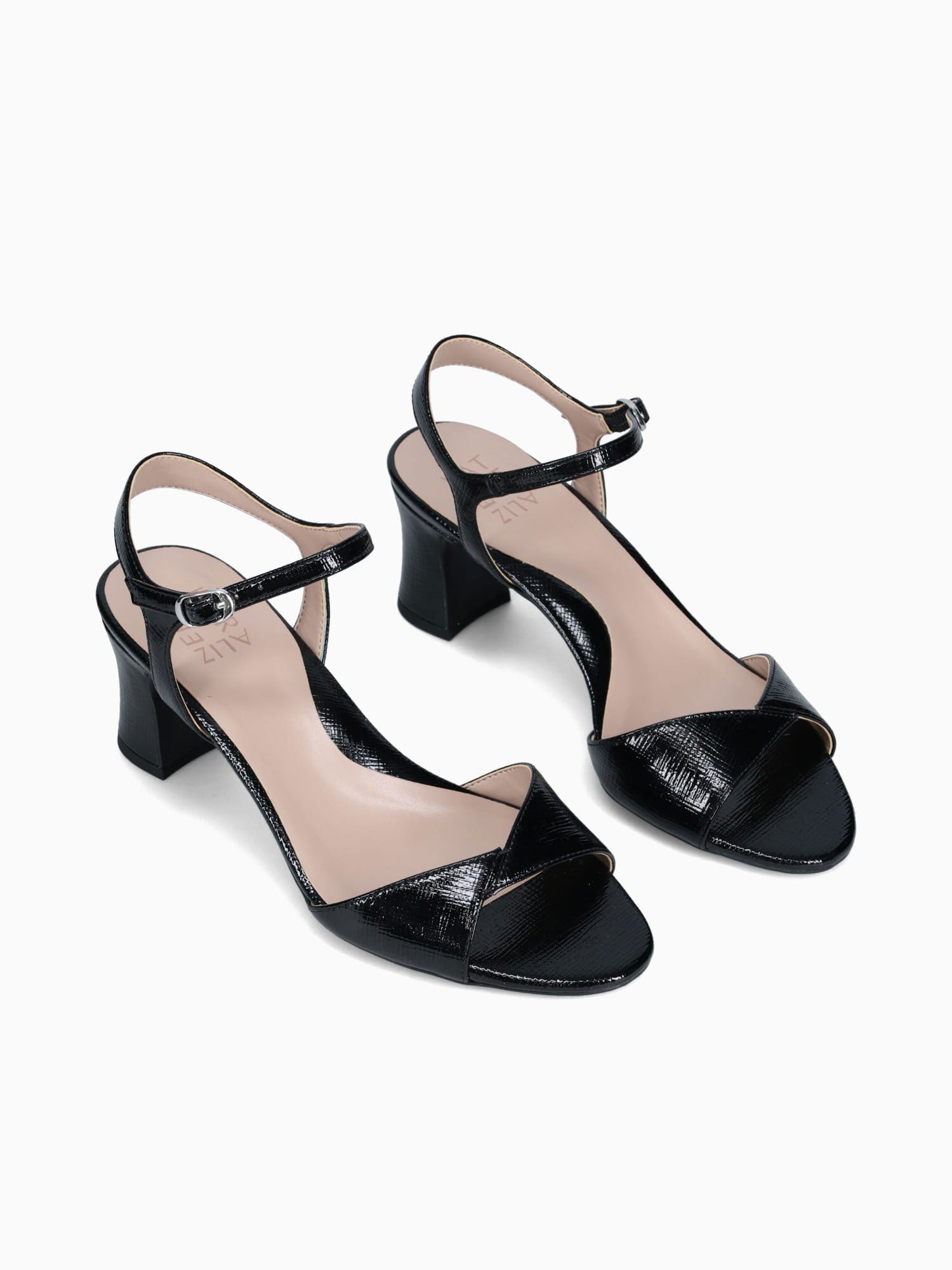 Nyla Black Textured Patent Black / 5 / M