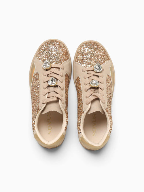 Scarlett Gold Glitter Gold / 5 / M