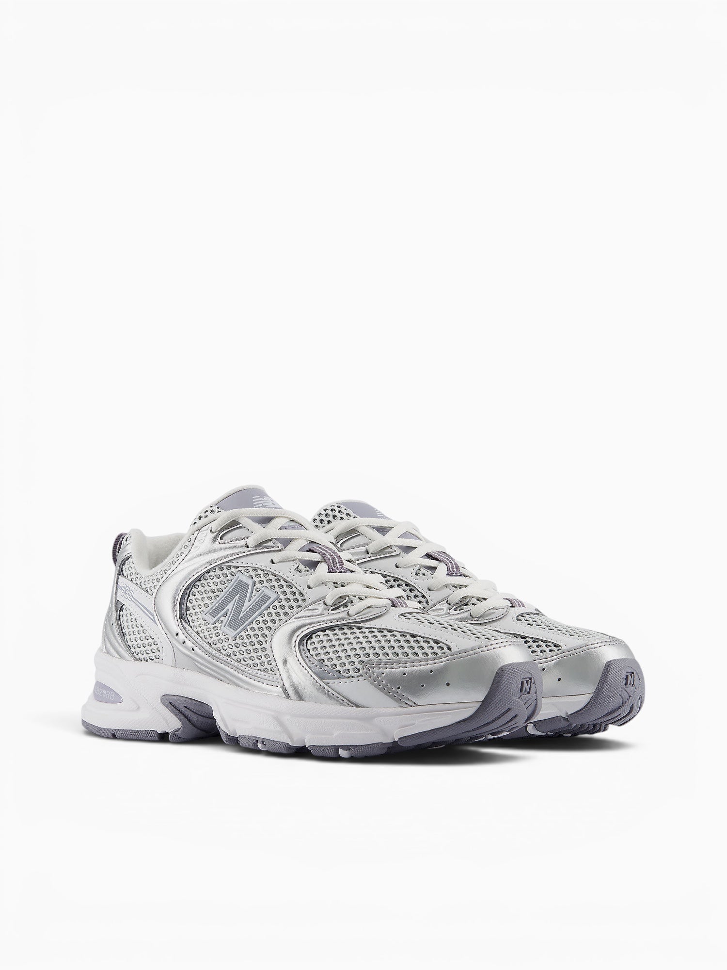 530 Grey Silver Leather Mesh Grey / 4 / M
