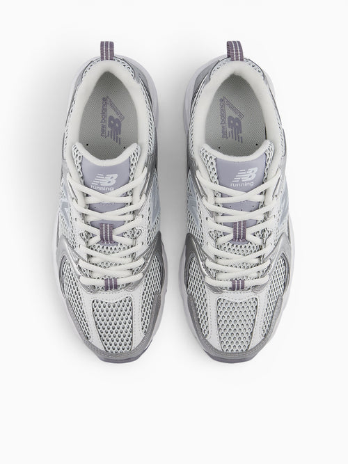 530 Grey Silver Leather Mesh Grey / 4 / M