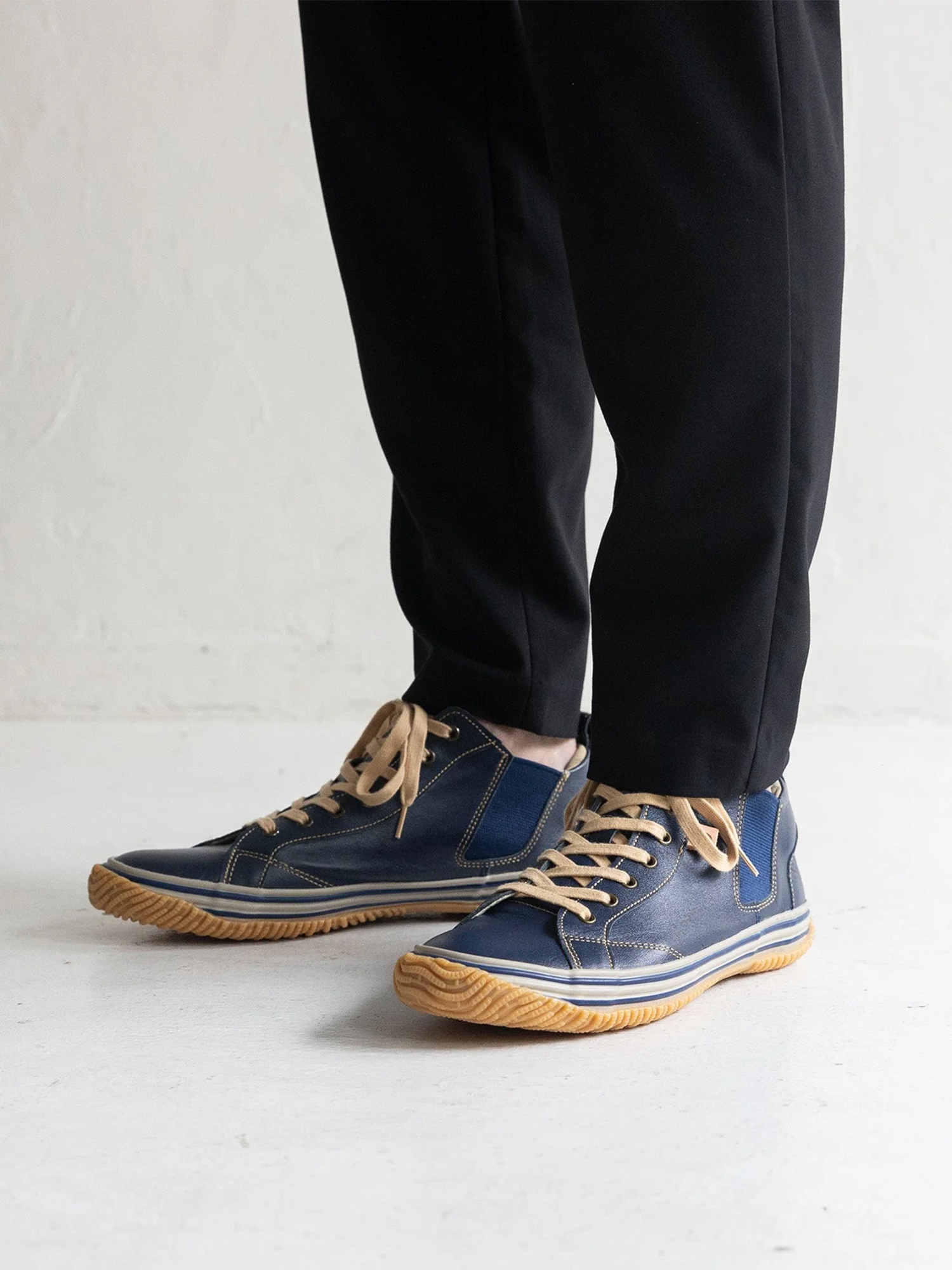 Popular Boot Dark Navy Leather Navy / 8 / M