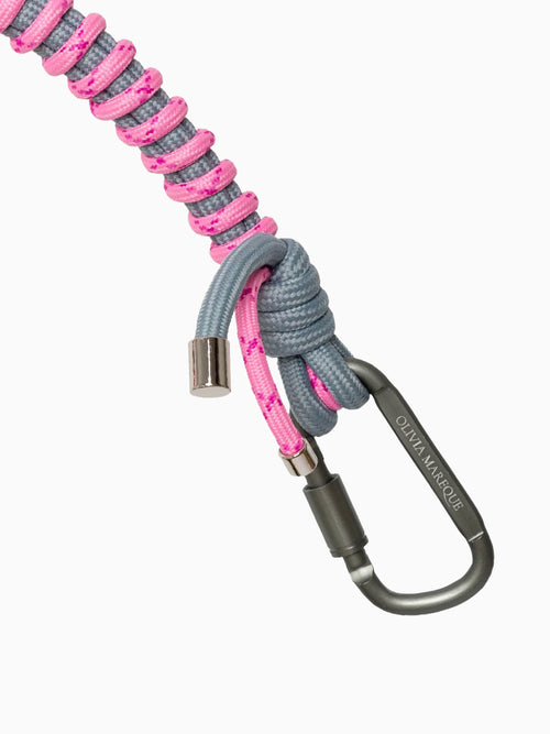 Nylon Chain 60cm Pink Grey Pink
